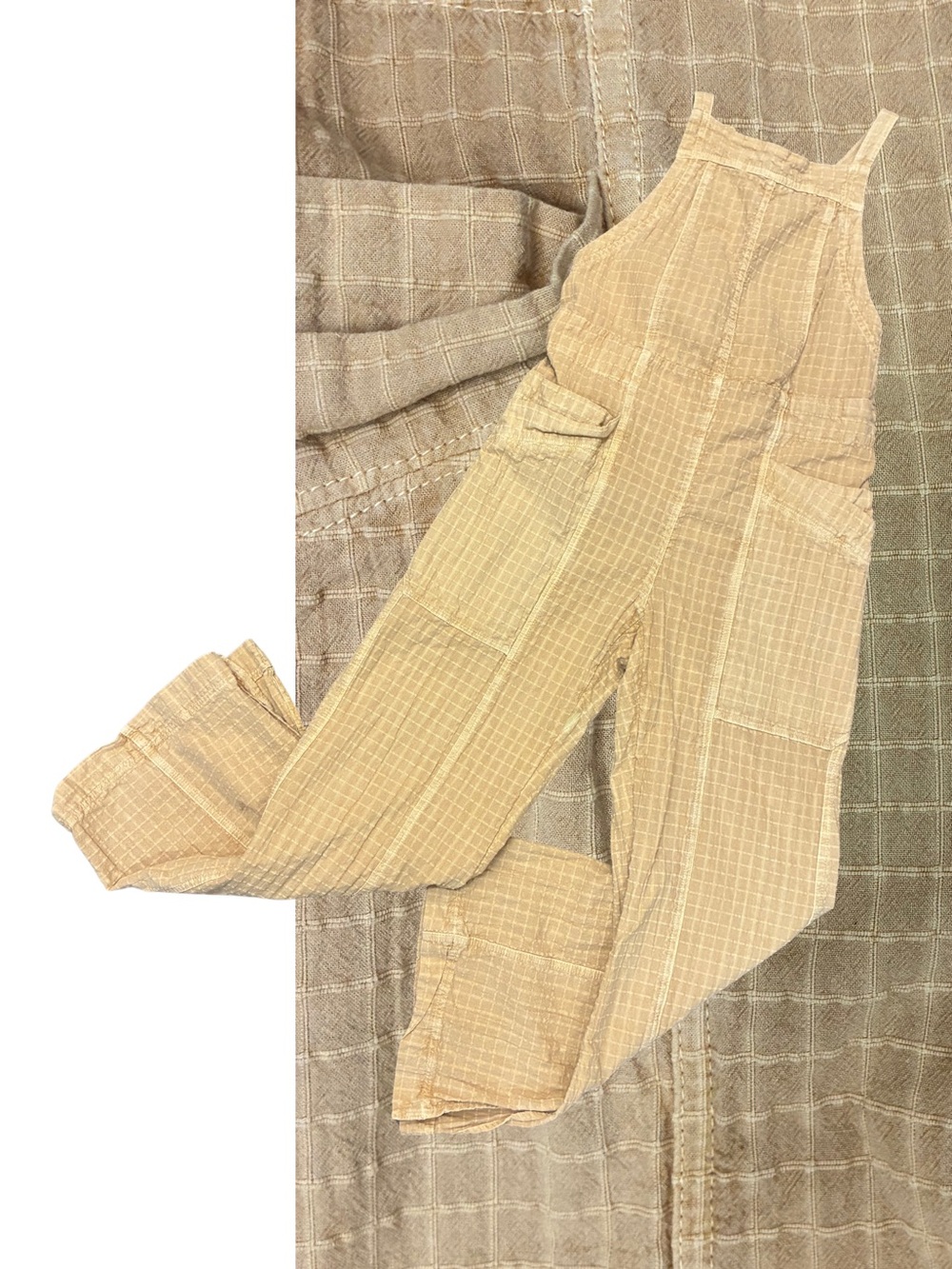 Free People Savannah Overalls Tan XSmall